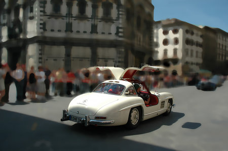 Vintage Car Rally in Florence Italy