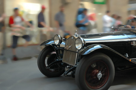 Vintage Car Rally in Florence Italyのeditorial素材