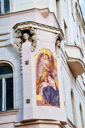 ornate Building in Budapest Hungaryのeditorial素材