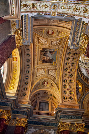 Interior of St Stephan Cathedral in Budapest Hungaryのeditorial素材