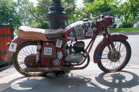 Beat Up motorbike in Budapest Hungary