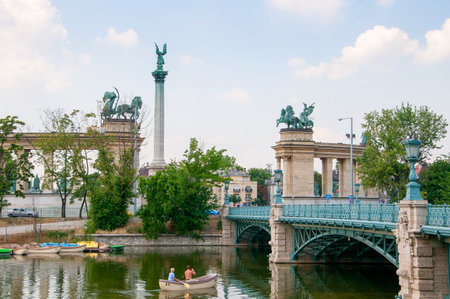 City Park in Budapest Hungaryのeditorial素材