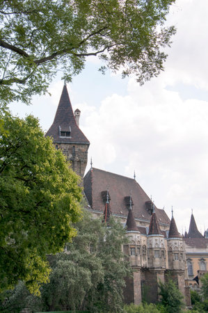 Vajdahunyad Castle in the City Park in Budapest Hungaryのeditorial素材