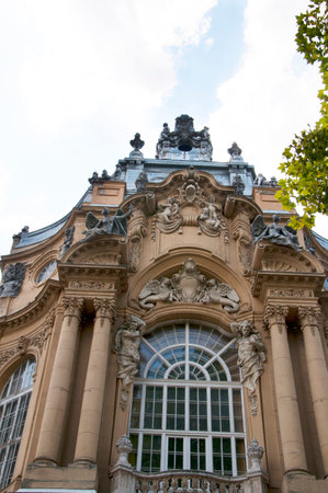 Vajdahunyad Castle in the City Park in Budapest Hungaryのeditorial素材
