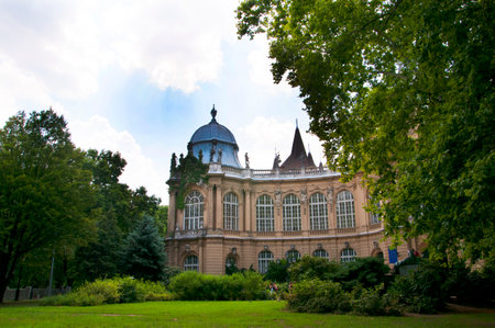 Vajdahunyad Castle in the City Park in Budapest Hungaryのeditorial素材
