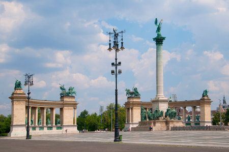 Heroes Square in Budapest Hungaryのeditorial素材
