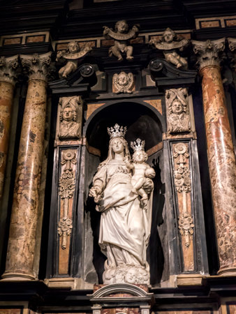 Interiors of the twin Churches of San Carlos and Santa Cristina in Turin Italyのeditorial素材