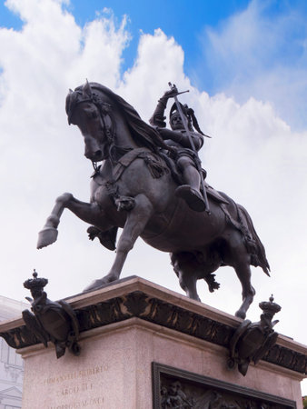 Statue in the Piazza San Carlos Turin Italy