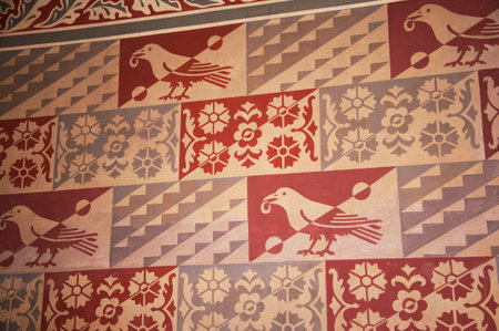 The lavish highly decorated interior of St Matthias Cathedral in Budapest where all the Kings of Hungary have been crownedのeditorial素材