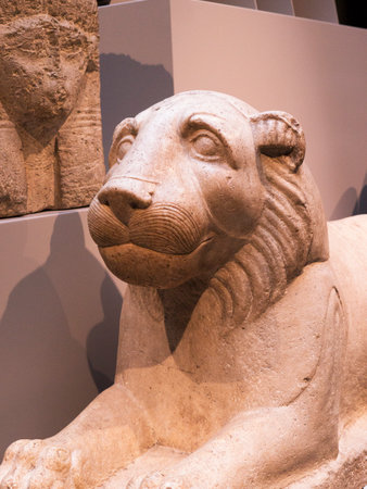 Lion in the Egyptian Museum in Turin, the largest Egyptian collection outside Egypts Cairo Museumのeditorial素材
