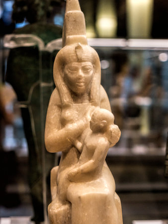 Figure in the  Egyptian Museum in Turin,Italyのeditorial素材