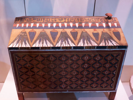 Chest in the  Egyptian Museum in Turin, Italyのeditorial素材