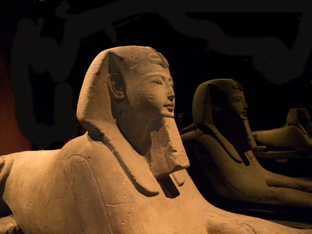 Sphinx in the Egyptian Museum in Turin,Italyのeditorial素材