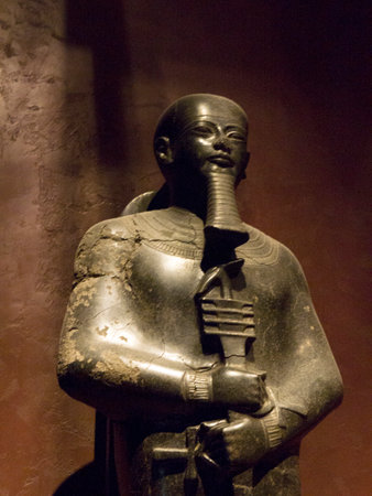 Pharaoh in the  Egyptian Museum in Turin, Italyのeditorial素材