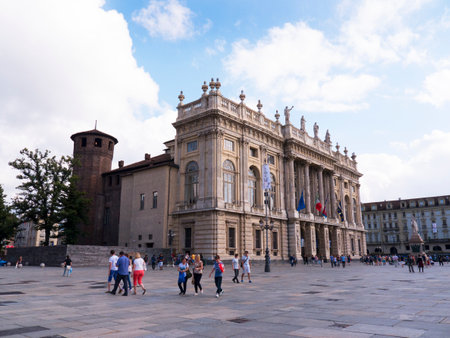 Palazza Madama in Turin Italyのeditorial素材