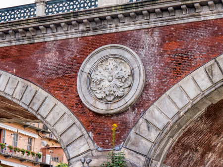 Bridge over River Po in Turin Italyのeditorial素材