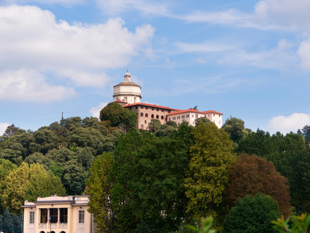Capucin Church that overlooks Turin in Italyのeditorial素材