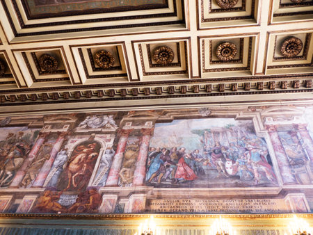 Wall Paintings in the Royal Palace in Turin Italyのeditorial素材