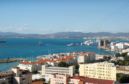 View of the Harbour in Malaga Spainのeditorial素材