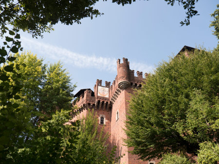 Borgo Medievale was a castle where elements of buildings from all over Italy were put together to create a replica Castle in Turin Italyのeditorial素材