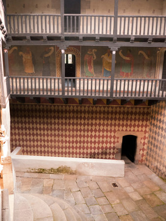 Borgo Medievale was a castle where elements of buildings from all over Italy were put together to create a replica Castle in Turin Italyのeditorial素材