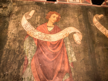 Borgo Medievale was a castle where elements of buildings from all over Italy were put together to create a replica Castle in Turin Italyのeditorial素材