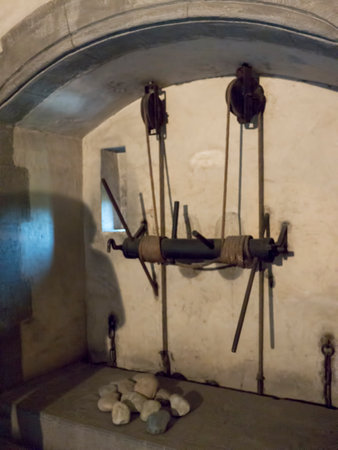 Borgo Medievale is a castle where elements of buildings from all over Italy were put together to create a replica Castle in Turin Italyのeditorial素材