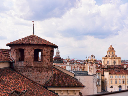 View from the Palazzo Madama in Turin Italyのeditorial素材