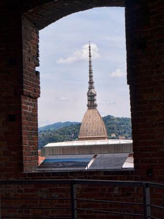 View from the Palazzo Madama in Turin Italyのeditorial素材
