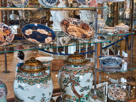 Ceramic Exhibits in a Museum in Turin Italyのeditorial素材