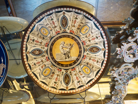 Ceramic Exhibits in a Museum in Turin Italyのeditorial素材