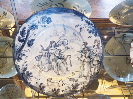 Ceramic Exhibits in a Museum in Turin Italyのeditorial素材