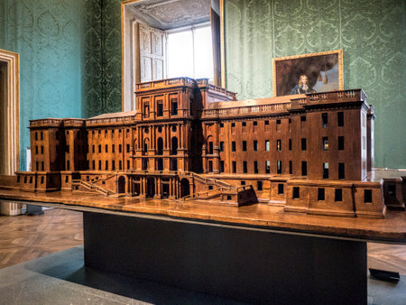 Palladio Model in Exhibition in Turin Italyのeditorial素材