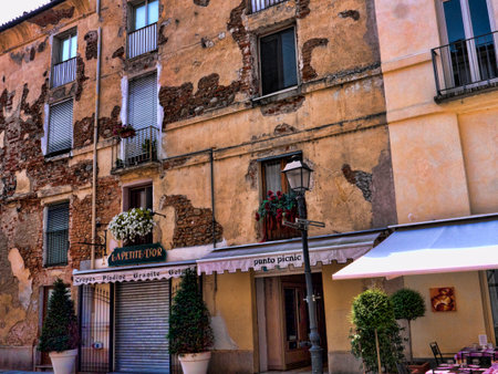 The Village near the Venaria Reale or the Reggia a royal hunting lodge on the outskirts  of Turin Italyのeditorial素材