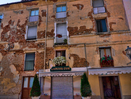 The Village near the Venaria Reale or the Reggia a royal hunting lodge on the outskirts  of Turin Italyのeditorial素材