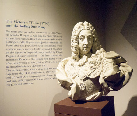 the Venaria Reale or the Reggia a royal hunting lodge on the outskirts  of Turin Italyのeditorial素材