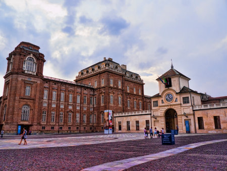 The Venaria Reale or the Reggia a royal hunting lodge on the outskirts  of Turin Italyのeditorial素材