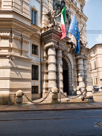 Architectural Detail on building in Turin Italyのeditorial素材