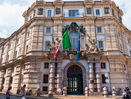 Architectural Detail on building in Turin Italyのeditorial素材