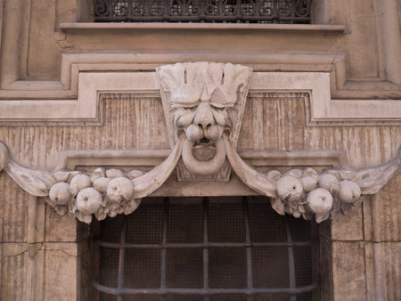 Architectural Detail on building in Turin Italyのeditorial素材