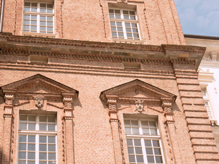 The Venaria Reale or the Reggia a royal hunting lodge on the outskirts  of Turin Italyのeditorial素材