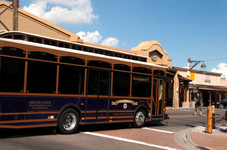 Free Town Trolley in Scottsdale Arizona USAのeditorial素材