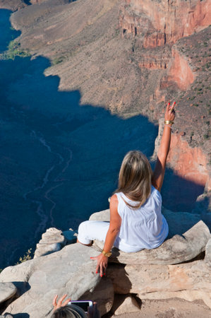 Grand Canyon View from the South Rim in Arizona USAのeditorial素材