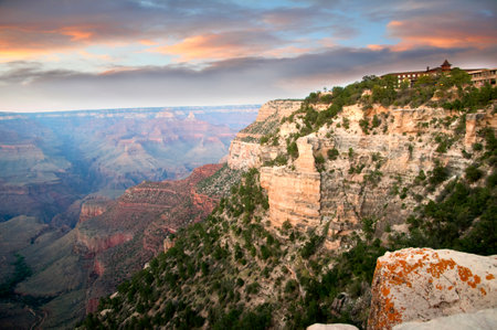 Sunset over the Grand Canyon from the South Rim Arizona USAのeditorial素材