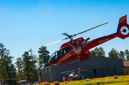 Helicopter flights over the Grand Canyon in Arizona USAのeditorial素材