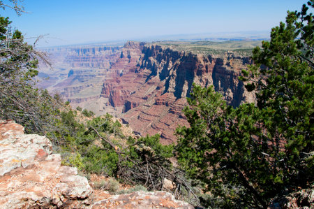 View from Desert View Watchtower over Grand Canyon Arizona USAのeditorial素材