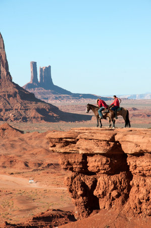 The Buttes of Monument Valley in Navajo Tribal Lands of Arizona and Utah USAのeditorial素材