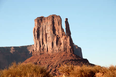 The Buttes of Monument Valley in Navajo Tribal Lands of Arizona and Utah USAの写真素材