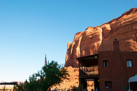 Gouldings Lodge in Monument Valley on Navajo Tribal Land in Arizona USAのeditorial素材