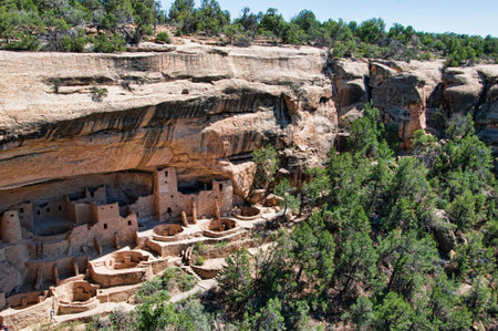 Mesa Verde National Park Colorado USA. There are about 600 cliff dwellings with the National Park.This is the Cliff Palaceのeditorial素材